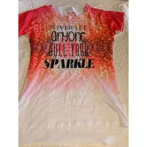 34 West girls sz. 14/16 "Never let anyone dull your sparkle" tee. Great shape